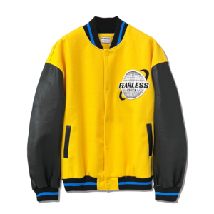 FEARLESS VARSITY JACKET - YELLOW